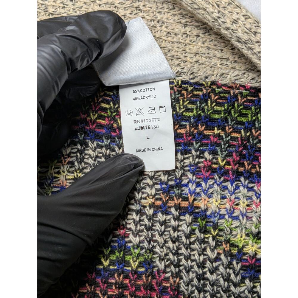 Northern Angel Aztec Southwestern Long Cardigan Sweater Boho Women's Size Large - Picture 10 of 16